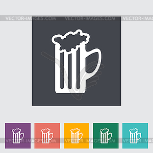 Beer flat icon - vector clipart