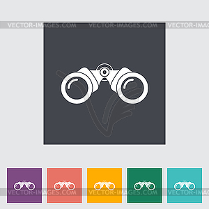 Binoculars flat icon - vector clipart