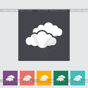 Overcast single flat icon - vector image