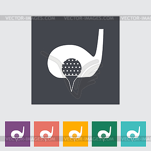 Golf flat single icon - vector EPS clipart