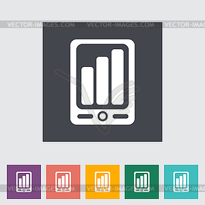 Smartphone flat icon - royalty-free vector image