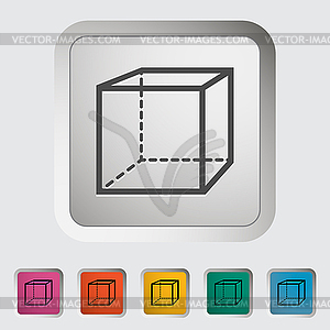 Geometric cube - vector clipart