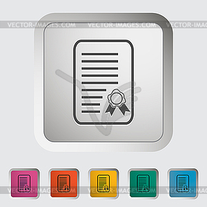 Diploma - color vector clipart