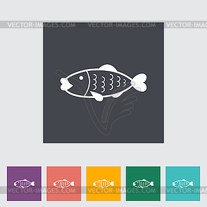 Рыба значок - векторное изображение