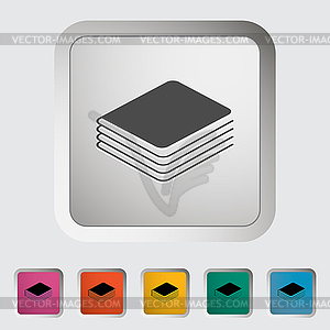 Book. Single icon - vector clip art