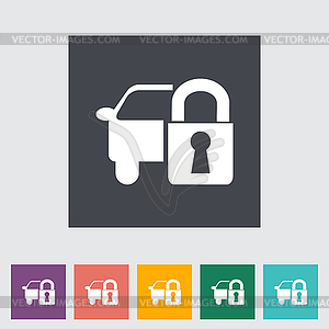 Locking car doors - vector EPS clipart