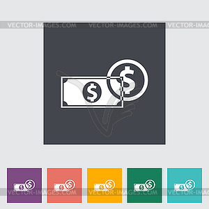 Dollar coin - vector image