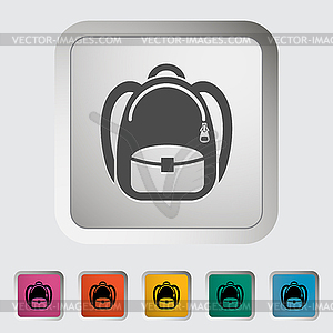Schoolbag icon - vector image