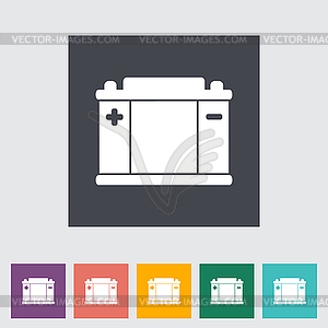 Battery flat icon - royalty-free vector image