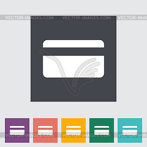 Credit card single icon - vector image