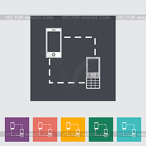 Телефон синхронизации один значок - клипарт в формате EPS