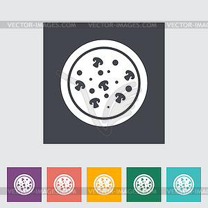 Пицца значок - векторизованное изображение