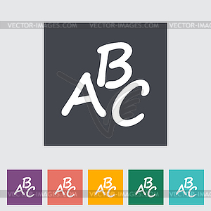 Alphabet flat icon - vector clipart