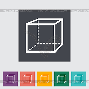 Geometric cube - vector clip art