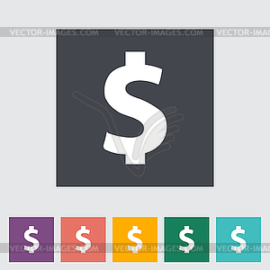 Dollar sing - color vector clipart