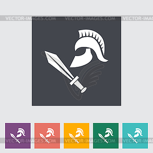 History flat icon - vector clip art