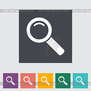 Search single flat icon - vector clip art