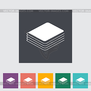 Book. Single flat icon - vector clipart