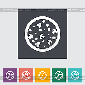 Pizza flat icon - vector image