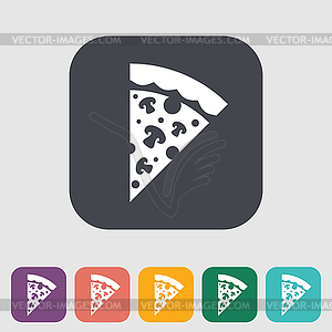 Pizza flat icon - vector image