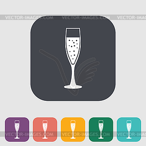 Wine flat icon - vector image