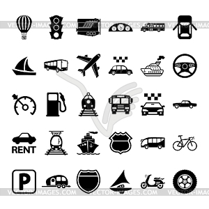 Transportation icon set - vector image