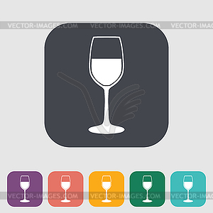 Wine flat icon - vector clipart