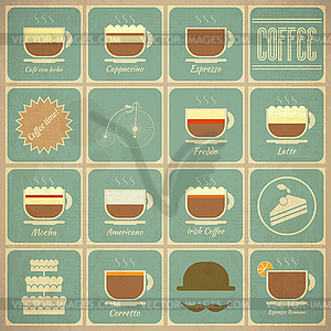 Coffee Labels Set - stock vector clipart