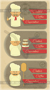 Vertical Cover Menu for Bakery - vector clipart