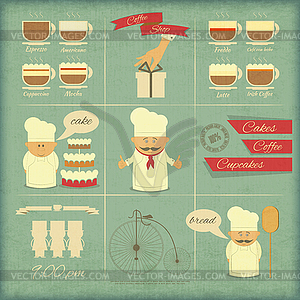 Cover Menu for Bakery - color vector clipart