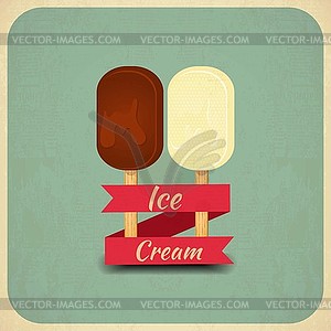 Ice Cream Retro - vector clipart
