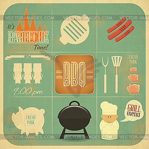 Barbecue Menu BBQ - vector clip art