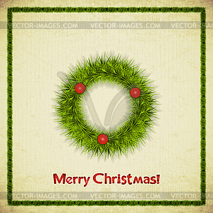 Christmas wreath - vector clipart