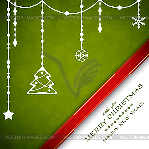 Merry Christmas card - vector image