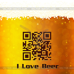 I Love Beer background - vector image