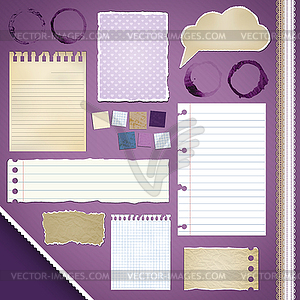 Scrapbooking Set: Torn Paper - vector image