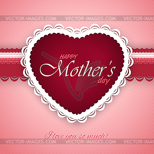 Mother`s day postcard - vector clipart