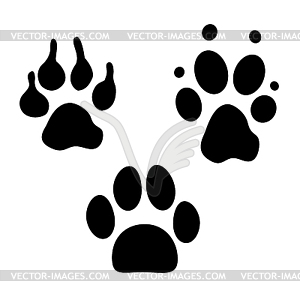 Dog footprints - vector clipart