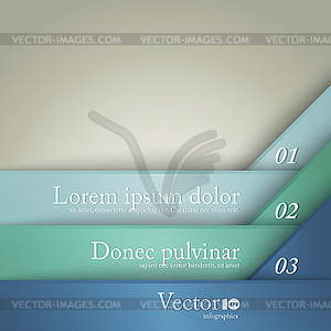 Modern options template - vector image