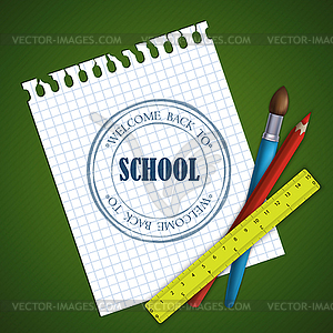 Back to School background - vector clipart