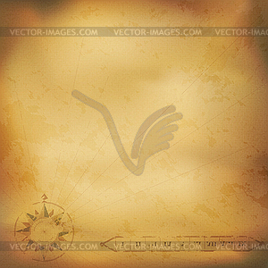 Old vintage paper with wind rose compass - vector clipart