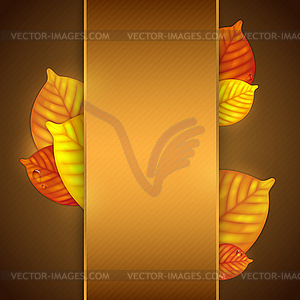 Autumn leaves background - vector clipart