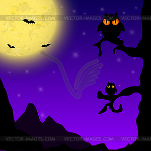 Magic Halloween background - vector clipart