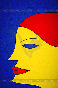 Portrait in fauvism style - vector clipart