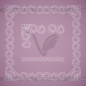 Seamless floral tiling frame - vector image