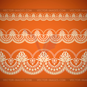 Seamless floral tiling borde - vector clip art