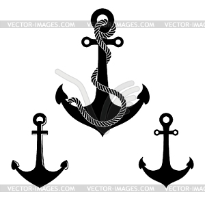 Graphic anchor set - vector image