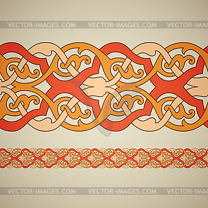 Seamless floral tiling border - vector image