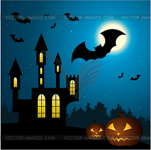 Halloween Scenery - vector image