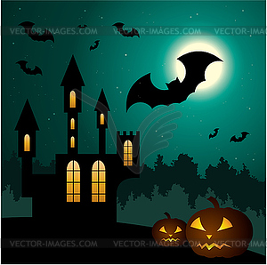 Halloween Scenery - vector image